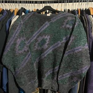 Cozy Green and Purple Women's Sweater